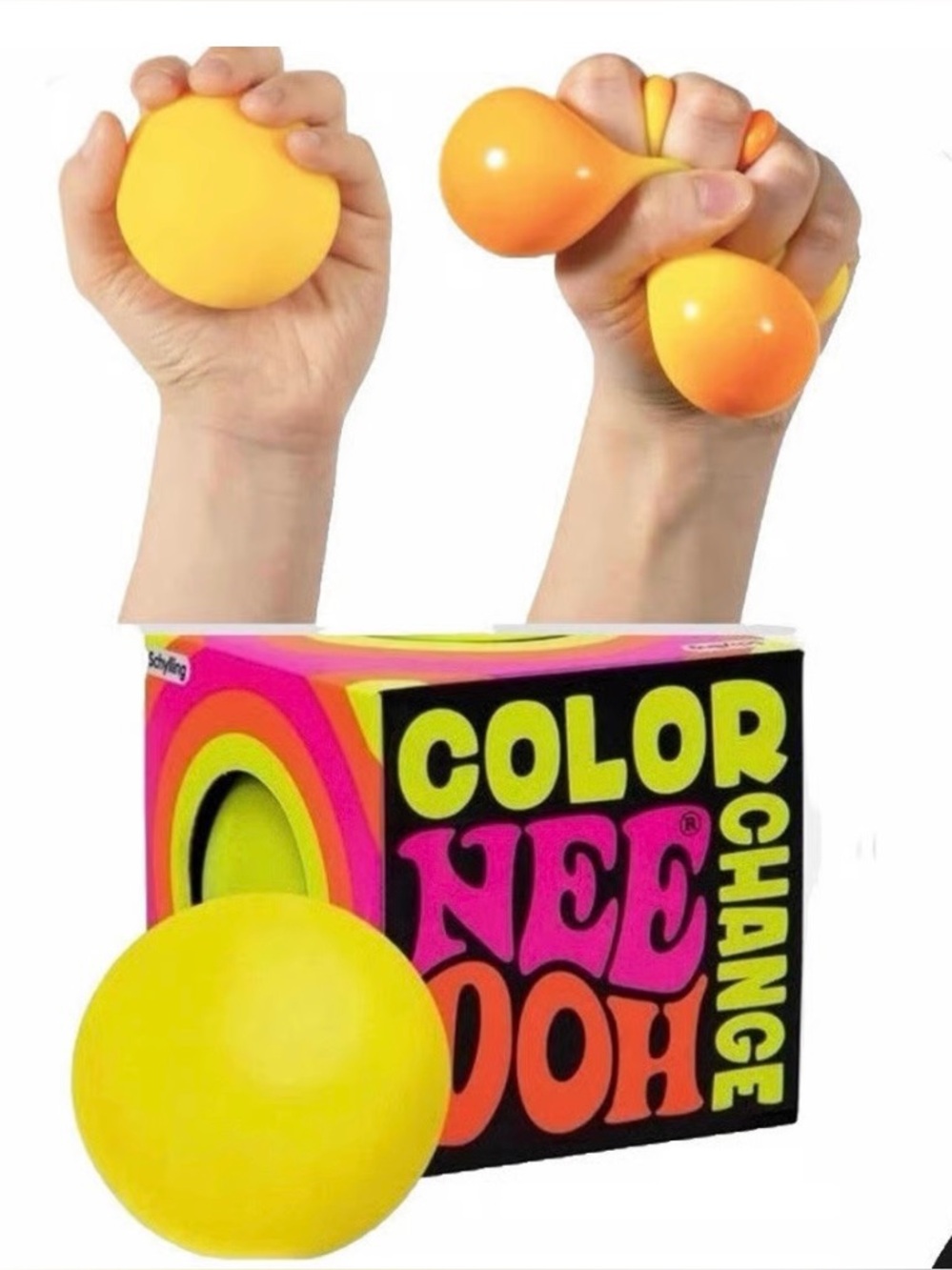 NeeDoh Color-Changing Sensory Ball - YELLOW NEW IN BOX 💯 FAST SHIPPING